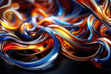 Modern Flow Shape: Abstract 3D Background with Vibrant Motion for Creative Conceptsの素材