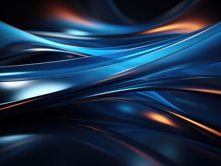 "Futuristic Blue Gradient Background: High-Tech Innovation in 3D Groovy Textures" - Immerse yourself in the realm of technology with this captivating blue gradient backdrop.の素材