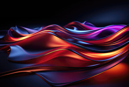 Modern Flow Shape: Abstract 3D Background with Vibrant Motion for Creative Conceptsの素材
