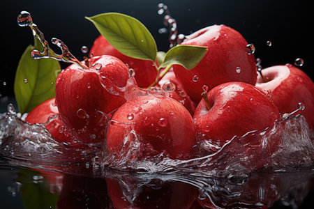 "Crisp and Juicy: Refreshing Orchard Bounty of Fresh Apples" - Delight in the crispy and juicy allure of this fresh apple collection, brimming with the garden's best offerings.の素材