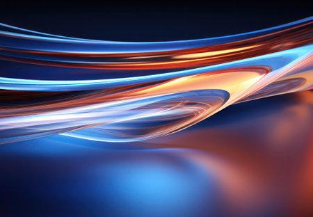 "3D Render Abstract Background with Dynamic curved Glass Elements"
- Experience the elegance of translucent glass elements in a 3D render, creating a abstract background.の素材