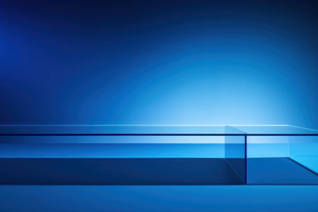 "Captivating 3D Illusion: Abstract Blue Solid Surface Optical Backdrop - Modern Artistic Aesthetics"の素材
