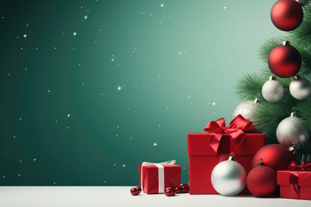 "Festive Canvas: Christmas Background with Snowman and Blank Space for Greetings"の素材