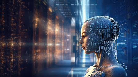 "Visualizing AI: The Intersection of Computers and Artificial Intelligence - Future Technology"の素材