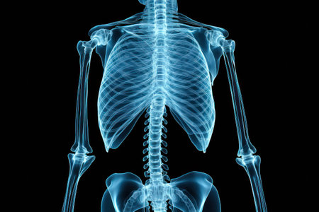 "Skeletal Insight: X-ray Reveals the Intricate Structure of the Human Skeleton"の素材