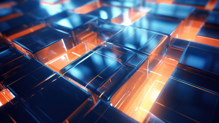 "Futuristic Glassy Transparence: 3D Render Abstract Background - Evoking a Vision of Technological Elegance"の素材