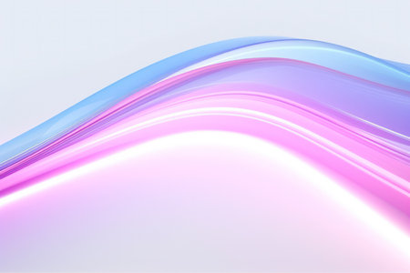 "Vibrant Glow: Blue and Pink Neon Lines in Abstract Harmony"の素材