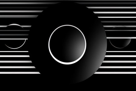 "Sleek Black and White Minimalist Abstract Background - Clean Lines and Shapes for Modern Design"の素材