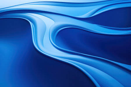 "Azure Symphony, Abstract Background with Curved Blue Lines"の素材