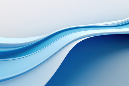 "Azure Symphony, Abstract Background with Curved Blue Lines"の素材