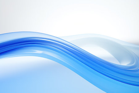 "Azure Symphony, Abstract Background with Curved Blue Lines"の素材