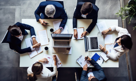"Business Professionals Engaged in Productivity - Collaborative Workspace"の素材