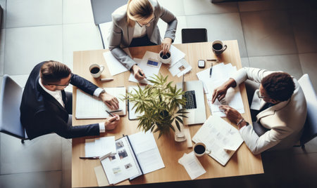 "Business Professionals Engaged in Productivity - Collaborative Workspace"の素材