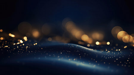 "Luxurious Navy Blue and Gold Glam, Elegant Glittering Background for Sophisticated Designs"の素材