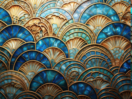 "Elegant Cloisonne Charm, Surface Pattern Background in Intricate Detail."の素材