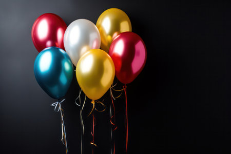 "Colorful Festivity, Balloons of Every Hue Creating a Vibrant Celebration Atmosphere."の素材