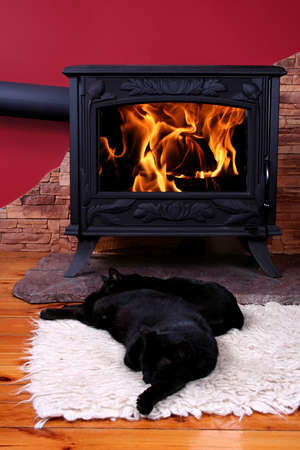 Warm winter fireの写真素材