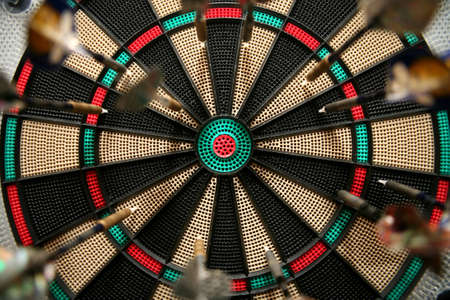DARTS GAME BOARDの写真素材