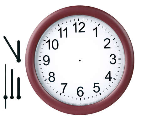 Round clock isolatedの写真素材