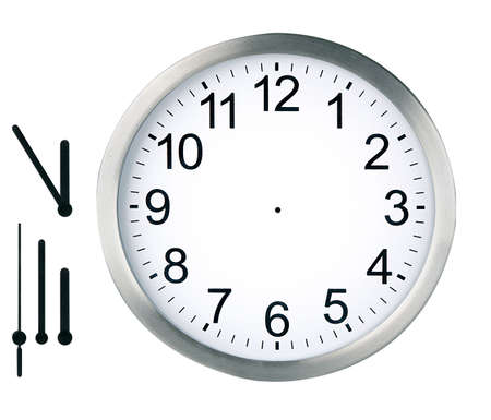 Round clock isolatedの写真素材