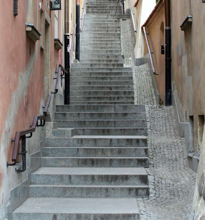 old town stairsの写真素材