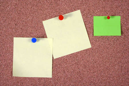 Post-it Notes On A Cork Board