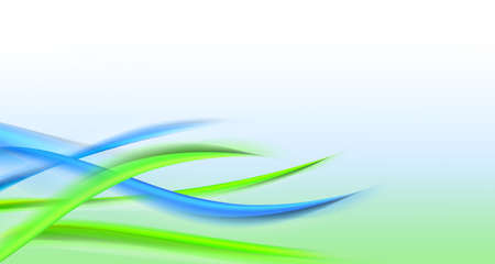 Fresh leafs blue-green - waves backgroundの写真素材