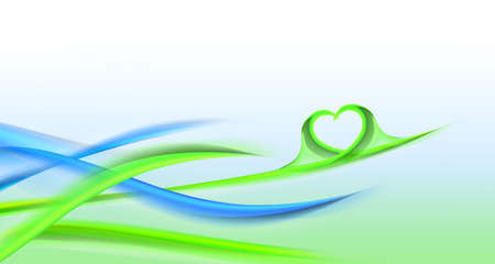 Fresh leafs blue-green - waves backgroundの写真素材