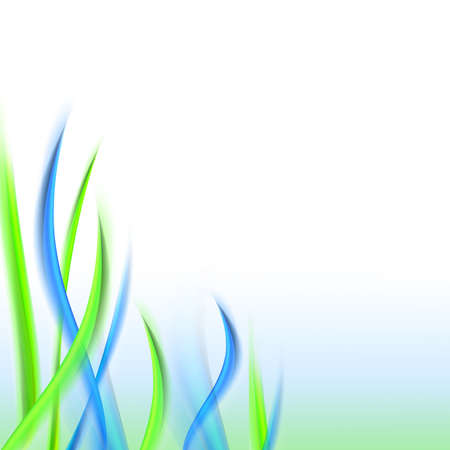 Fresh blue-green leafs - waves backgroundの写真素材