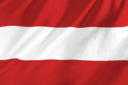 Austrian flag waving in the windの写真素材
