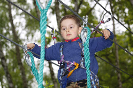 boy climbingの写真素材