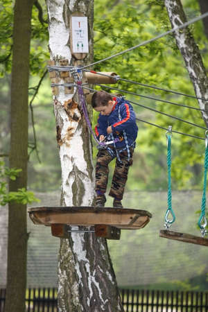 boy climbingの写真素材