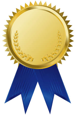 gold award ribbonsの写真素材