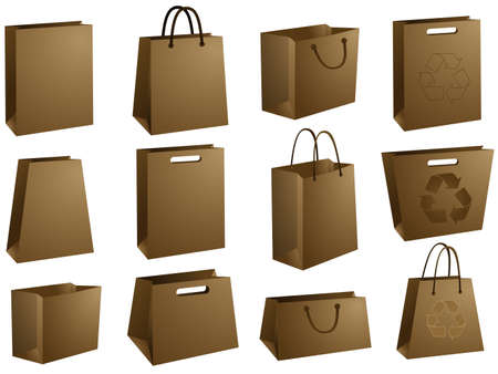 Blank shopping bags  の写真素材