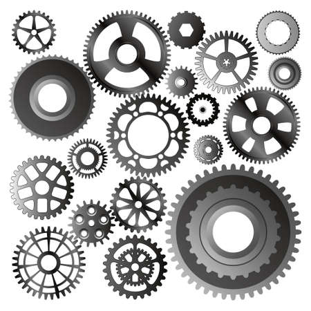set of gear wheels vectorの写真素材