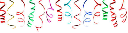 Confetti or streamer isolated on a white background