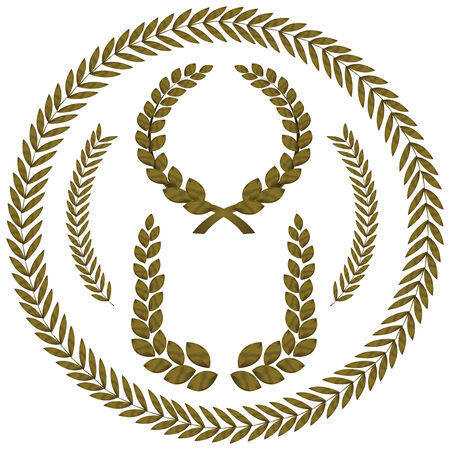 laurel wreath. This image is a vector illustration のイラスト素材