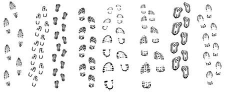 Sole prints - This image is a vector illustration and can be scaled to any size without loss of resolution.のイラスト素材
