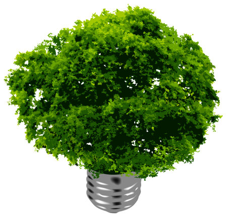 eco energy. This image is a vector illustration のイラスト素材