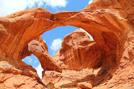 famous Double Arch in Moab Utah - USAの写真素材