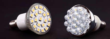 New Led Light isolated on black backgroundの写真素材