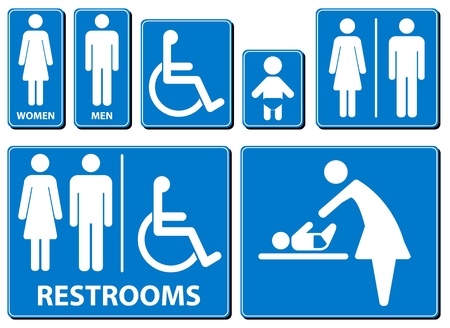 illustration toilette signのイラスト素材