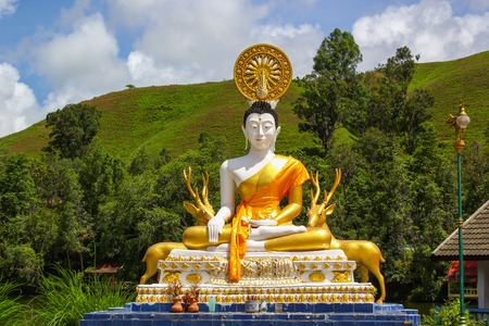 Buddha Statue in tample Ranong Thailandの写真素材
