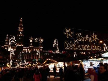 Vienna Rathaus Christmas Marketのeditorial素材