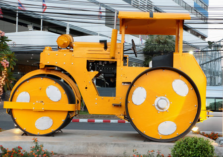 Rollers are built in the past  The vehicle is steel and cars The wheels are cast iron using coal as...
