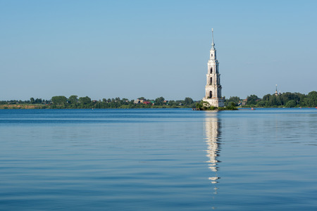 The bell tower on the islandの写真素材
