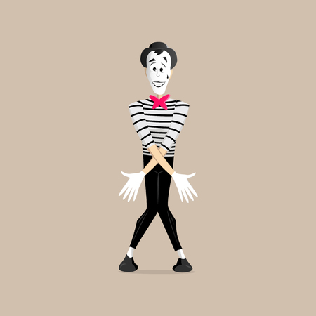 A Mime performing a pantomime called dancingのイラスト素材