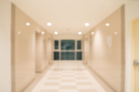Abstract blurred modern elevator hall interior backgroundの写真素材
