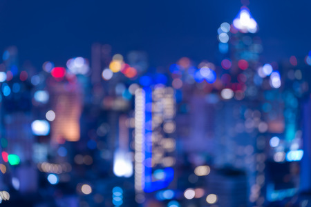 Abstract bokeh Bangkok city night lightの写真素材