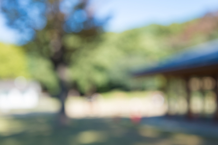 Abstract blur city park bokeh backgroundの写真素材